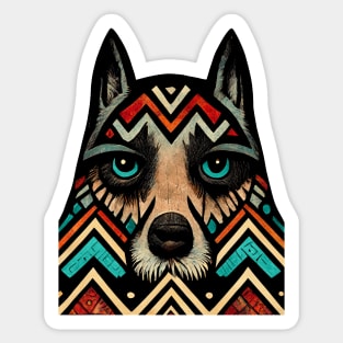 Aztec Wolf I Sticker